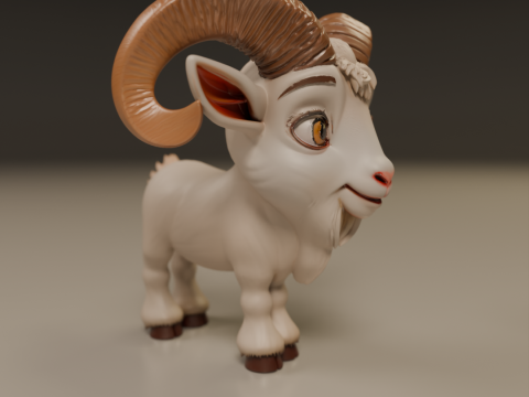 Goat 3D Print Model