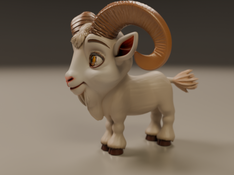 Goat 3D Print Model