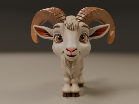 Goat 3D Print Model