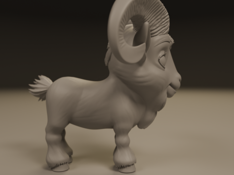Goat 3D Print Model