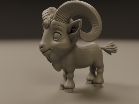 Goat 3D Print Model