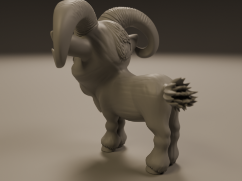 Goat 3D Print Model