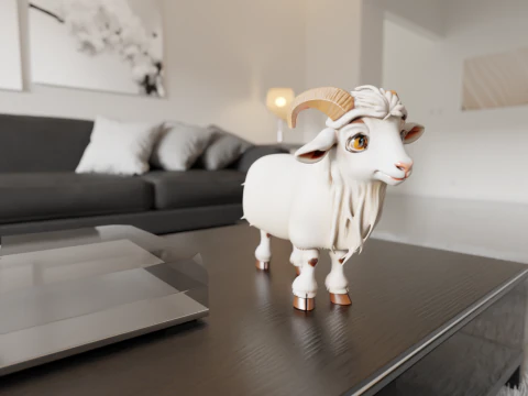 山羊 3D 打印模型
