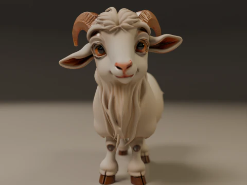 山羊 3D 打印模型