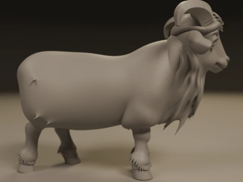 山羊 3D 打印模型