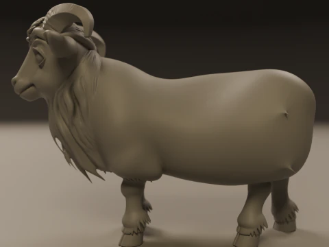 山羊 3D 打印模型