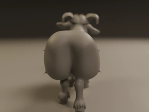 山羊 3D 打印模型