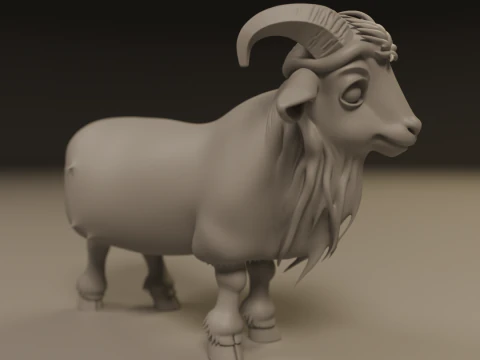 山羊 3D 打印模型