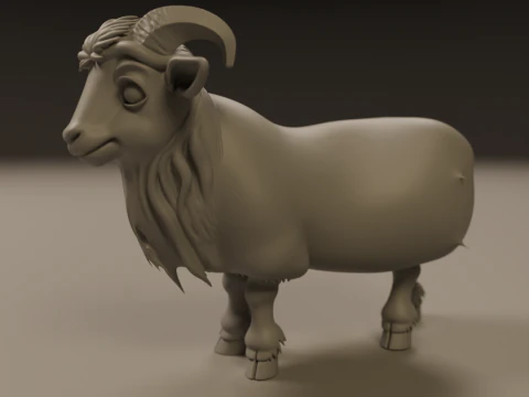 山羊 3D 打印模型