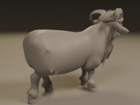 山羊 3D 打印模型