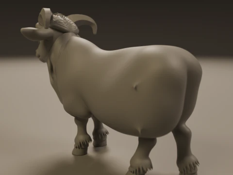 山羊 3D 打印模型