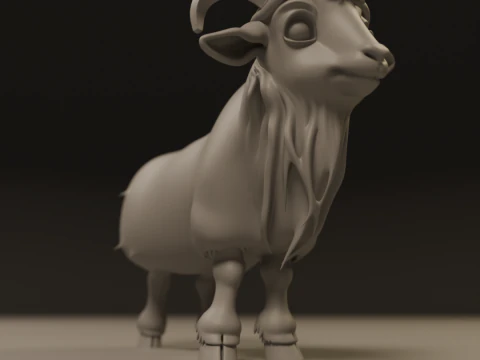 山羊 3D 打印模型
