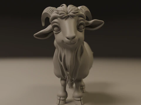 山羊 3D 打印模型