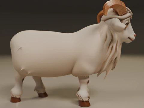 山羊 3D 打印模型