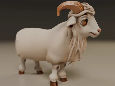 山羊 3D 打印模型