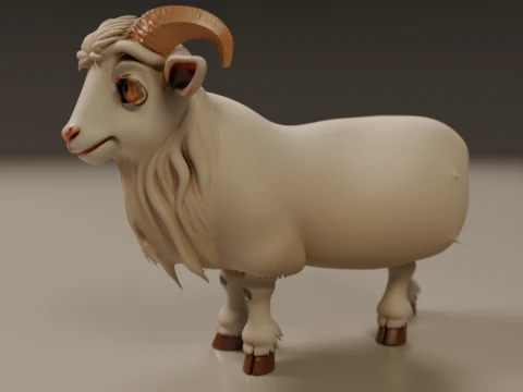 山羊 3D 打印模型