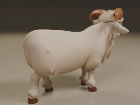 山羊 3D 打印模型