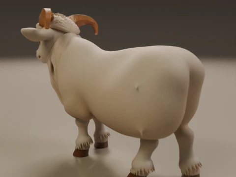 山羊 3D 打印模型