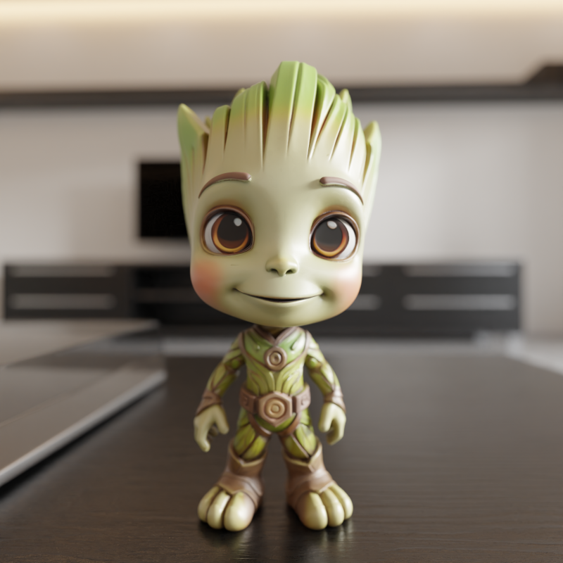 Baby Groot Modelo de Impressão 3D .c4d .max .obj .3ds .fbx .stl .blend