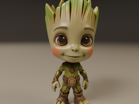 Baby Groot Modelo de Impressão 3D