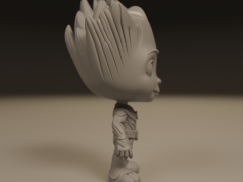 Baby Groot Modelo de Impressão 3D