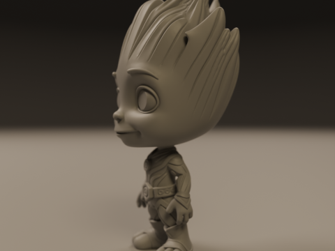 Baby Groot Modelo de Impressão 3D