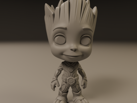 Baby Groot Modelo de Impressão 3D
