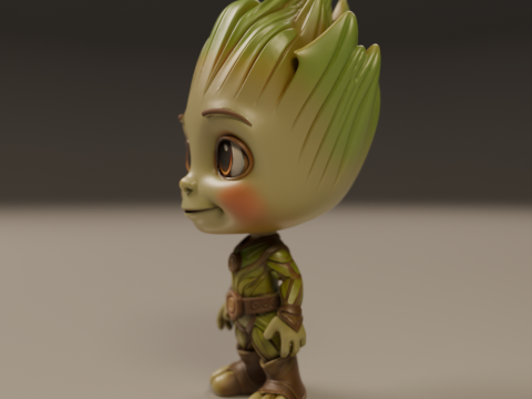 Baby Groot Modelo de Impressão 3D