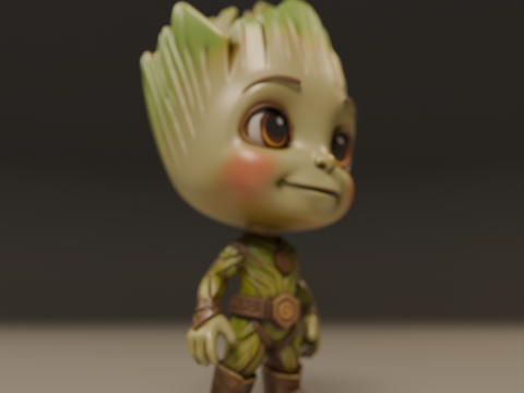 Baby Groot Modelo de Impressão 3D