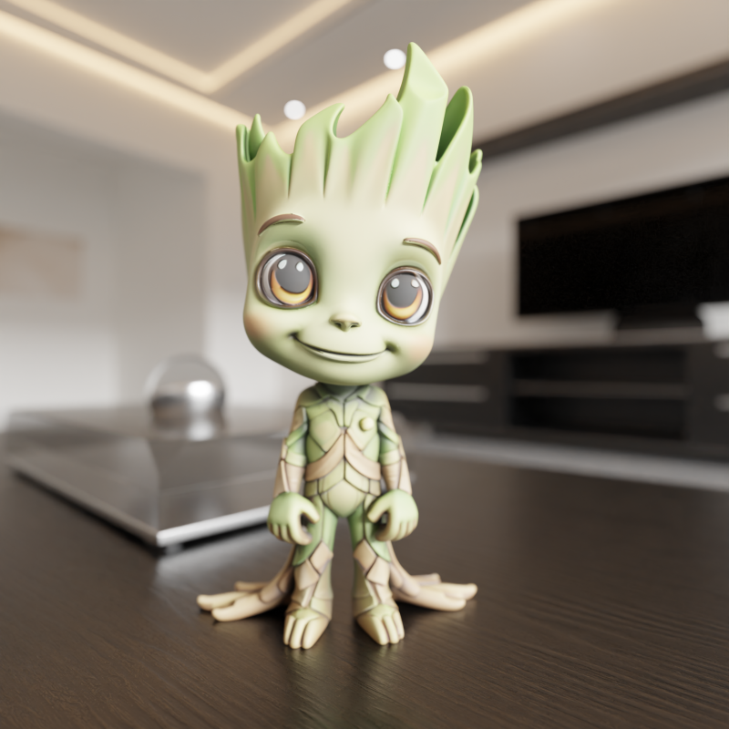 Baby groot Modelo de impresión 3D .c4d .max .obj .3ds .fbx .stl .blend 