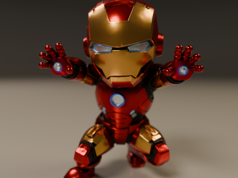 Baby iron man Model Cetak 3D
