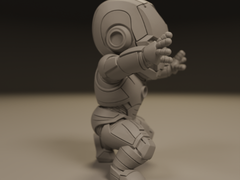Baby iron man Model Cetak 3D