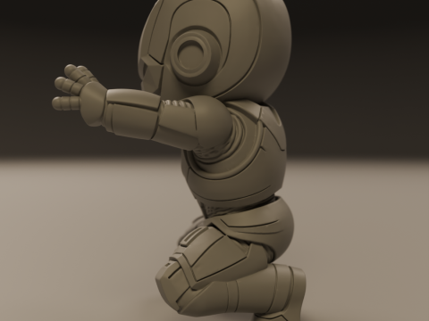 Baby iron man Model Cetak 3D