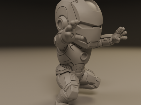 Baby iron man Model Cetak 3D