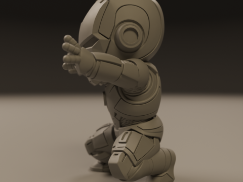 Baby iron man Model Cetak 3D
