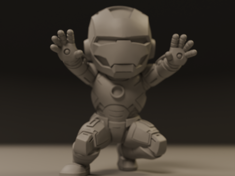 Baby iron man Model Cetak 3D