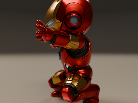 Baby iron man Model Cetak 3D