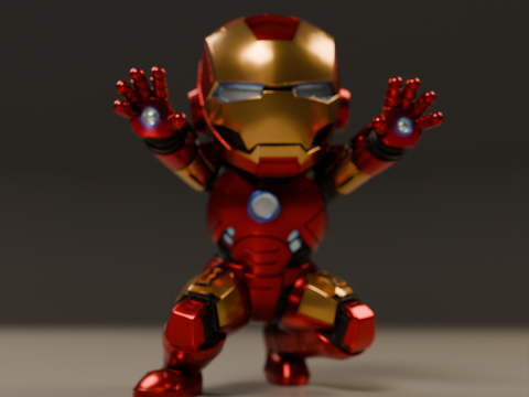 Baby iron man Model Cetak 3D
