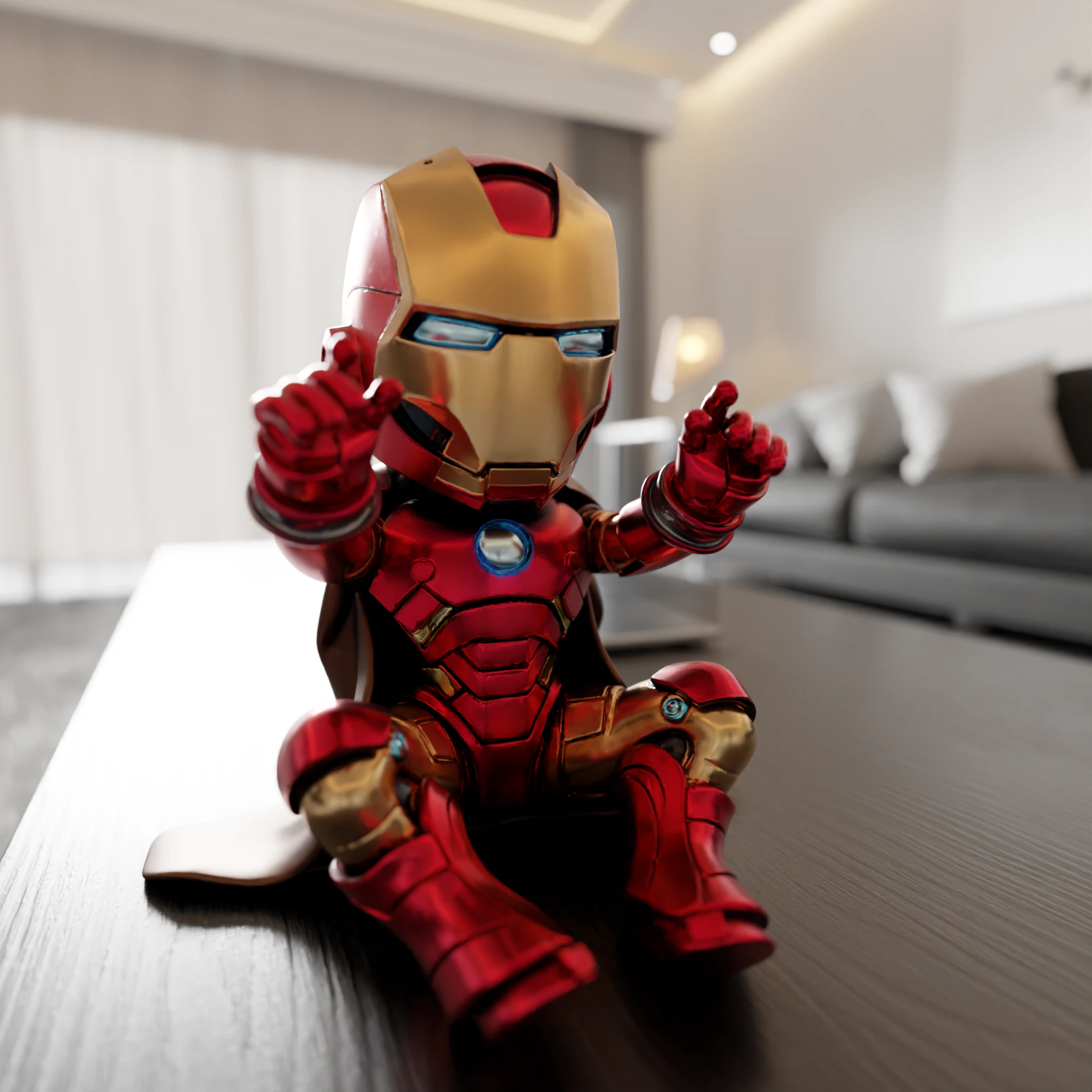 Baby iron man 3D Print Model .c4d .max .obj .3ds .fbx .stl .blend
