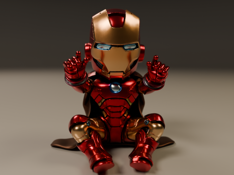 Baby iron man Modèles 3D en vedette