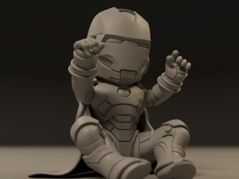 Baby iron man Modèles 3D en vedette