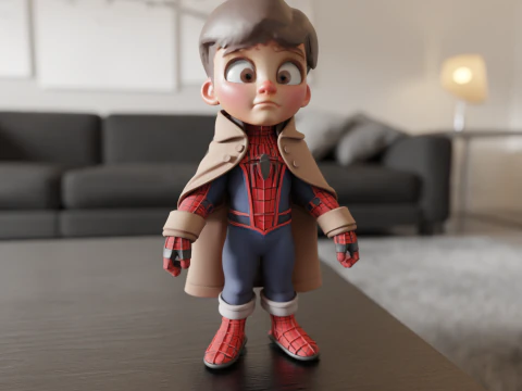 儿童蜘蛛 3D 打印模型