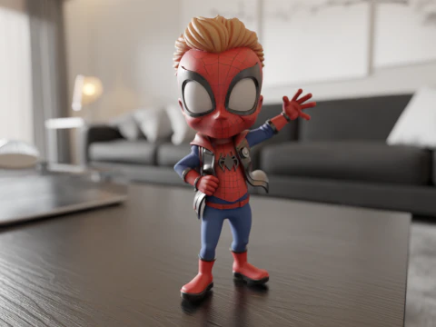 Aranha crian&ccedil;a punk Modelo de Impressão 3D