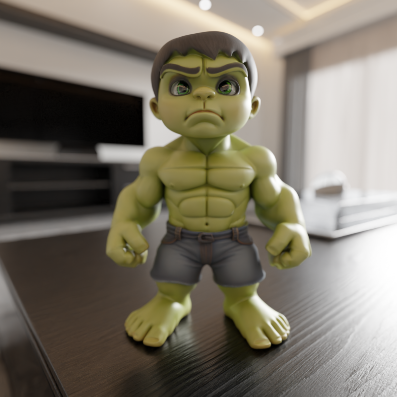 Child hulk 3D Baskı Modeli .c4d .max .obj .3ds .fbx .stl .blend