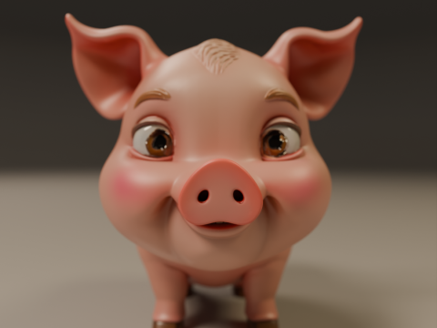 Baby pig Model Cetak 3D