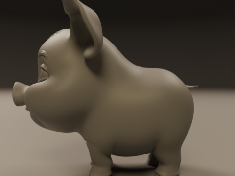 Baby pig Model Cetak 3D