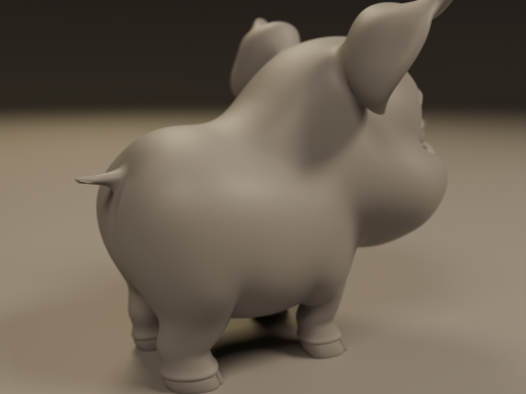 Baby pig Model Cetak 3D
