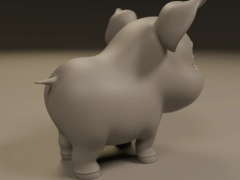 Baby pig 3D Print Model