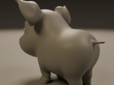 Baby pig 3D Print Model