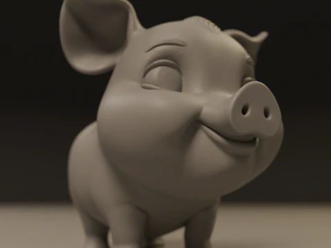 Baby pig 3D Print Model